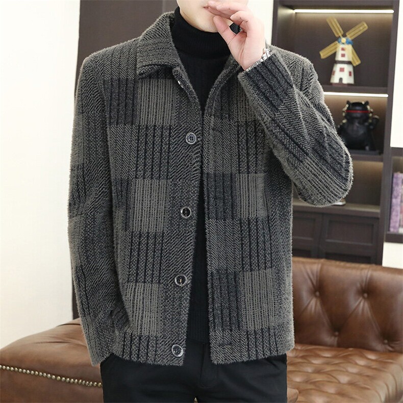 冬季新款男士加棉加厚潮流修身翻领毛呢大衣外套D67P135控228，男装毛呢大衣，电商B226-2（原B217-2）