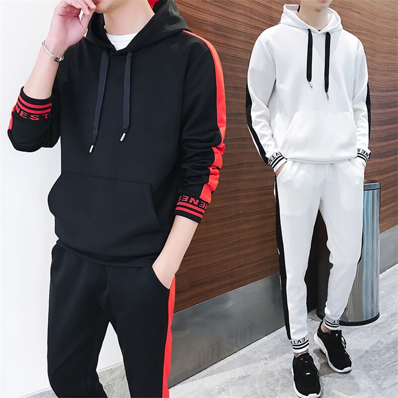 有报告潮流两件套运动服套装男士外套春季卫衣 DS53T图片