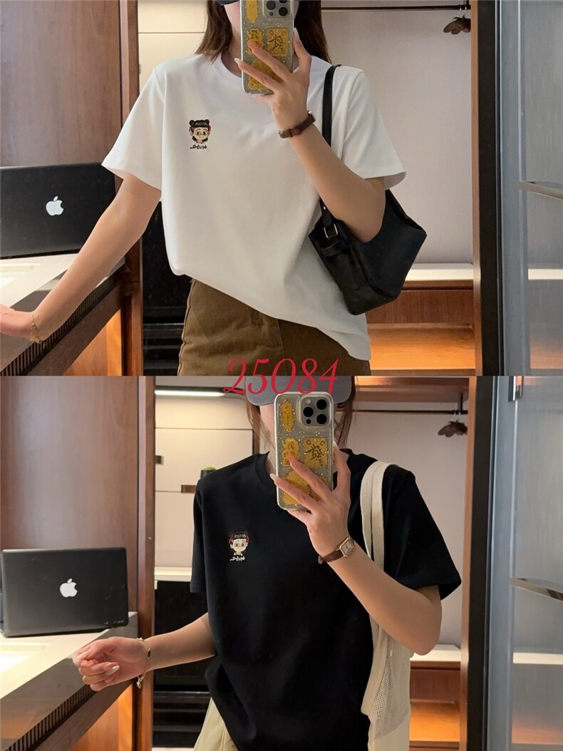 哪吒圆领T恤百搭简约时尚,女装T恤,湘姗