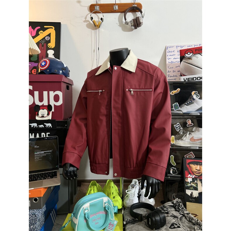 假模美式复古翻领夹克外套男100聚酯PJ2501-特P80控138,男装夹克,电商B370