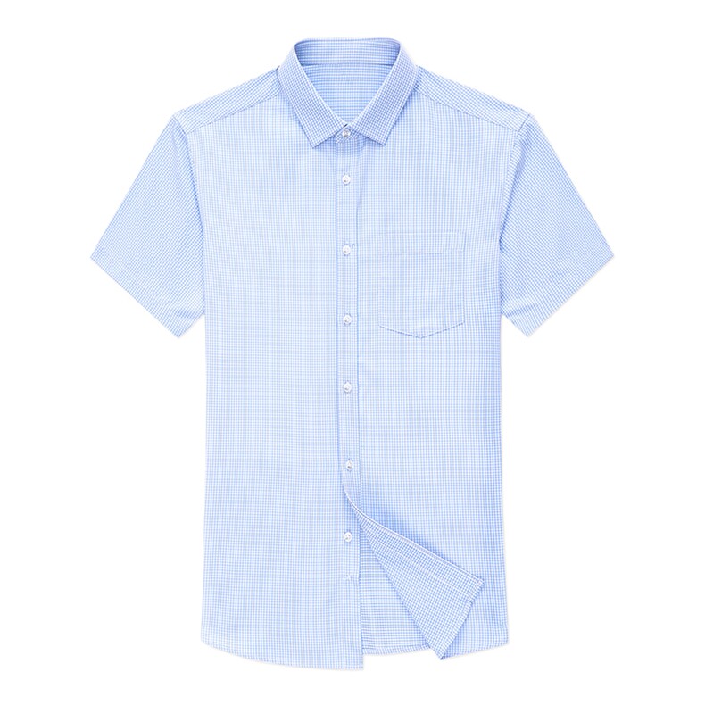AD22107钱塘2020-3夏季男士商务休闲精品方格短袖衬衣P60,男装衬衫,钱塘207-3