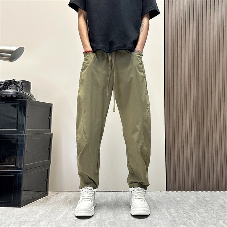 2025薄款速干工装弯刀裤男士2025新款宽松直筒阔腿休闲长裤子男款,女装休闲裤,星座1210-1