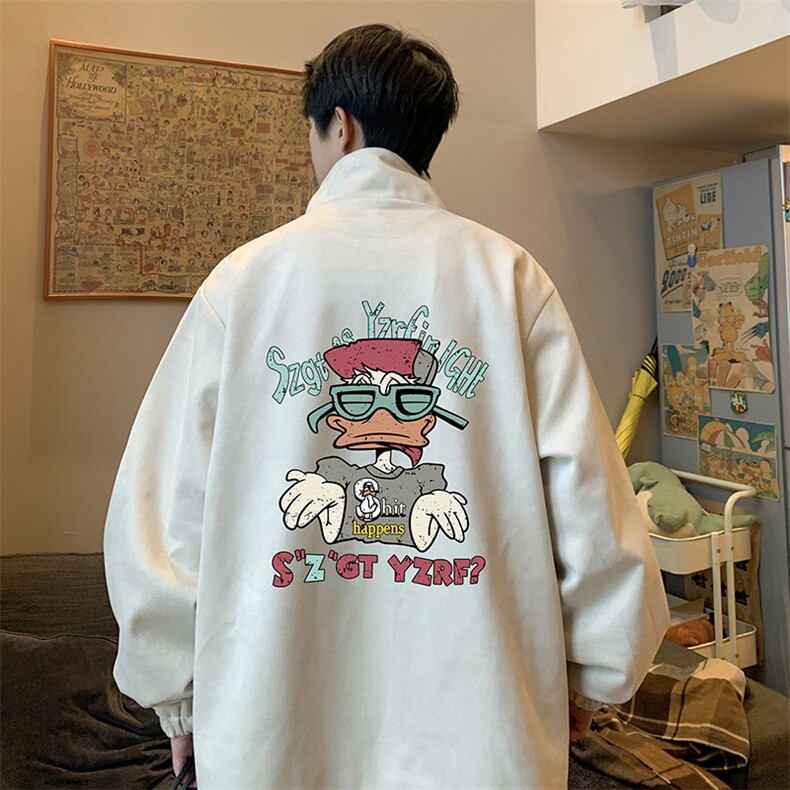 麂皮绒夹克男大码立领褂子外套JK85380-P68加绒款-P78,男装夹克,电商A040