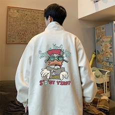 麂皮绒夹克男大码立领褂子外套JK85380-P68加绒款-P78，男装夹克，电商A040