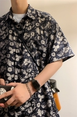 衬衫上衣设计感小众美式上衣男女款短袖外套DX101-特P30限价48，男装衬衫，电商A178