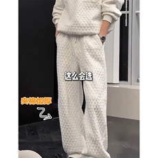 特批P35无差价冬季菱格夹棉加厚男休闲保暖大码拖地裤K5692J加棉，男装休闲裤，电商A001-1