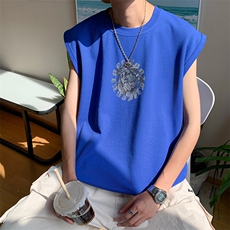 B239-1223-P23个性头像印花夏季坎肩无袖T恤男装背心/马甲，男装背心/马甲，星座514-2(原B239)