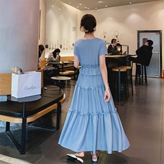 2021夏季新款现货255-7085-P85控138法式蛋糕连衣裙，女装连衣裙，浙宝288（原255）
