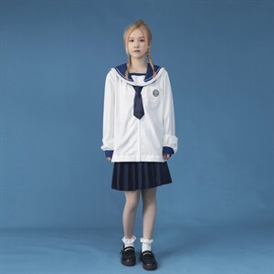 中性女类C316CS678P65JKDK水手服制服宽松班服情侣装男女款拼接,男装工装外套,电商C316