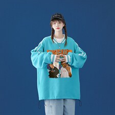 中性风2023秋季新款美式街头说唱歌手潮牌卫衣B07p55控68，男装卫衣，A247A