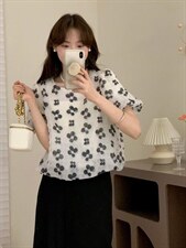 夏季新款泡泡面料小衫，其它，素名
