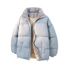 格子棉衣升级加绒款棉服男女装棉衣面包服棉袄外套1664-P55，男装棉衣，星座207