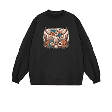 2025年秋季套头通勤长袖时尚百搭通勤简约休闲，女装卫衣/绒衫，花可