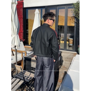 1506/QHY2370/P77春秋痞帅外套男ins高街原宿风韩版潮流宽松夹克图片