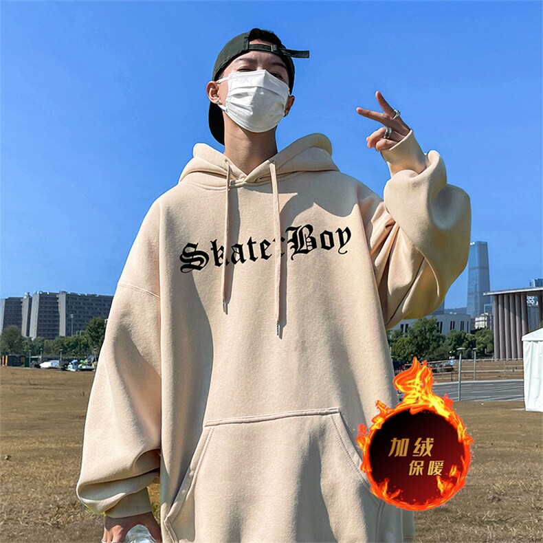 500克重磅秋冬美式加绒加厚卫衣外套DL1606常规特P35加绒特40,男装卫衣,电商A486