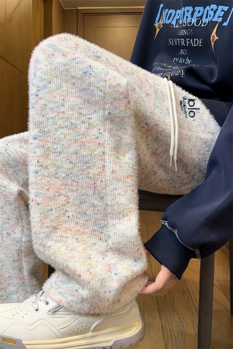 ！2025秋冬新款男士加厚直筒裤百搭情侣长裤WK2108特P40,男装休闲裤,电商B220