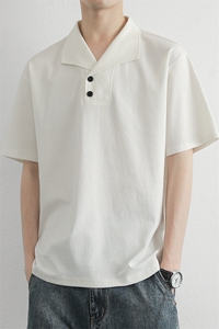 高品质翻领polo衫修身体恤上衣服中青年2026夏季男装小衫图片