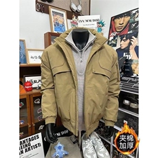 美式复古飞行员夹克男款冬季潮牌宽松立领工装棉服加厚保暖外套男，男装夹克，星座1210-1