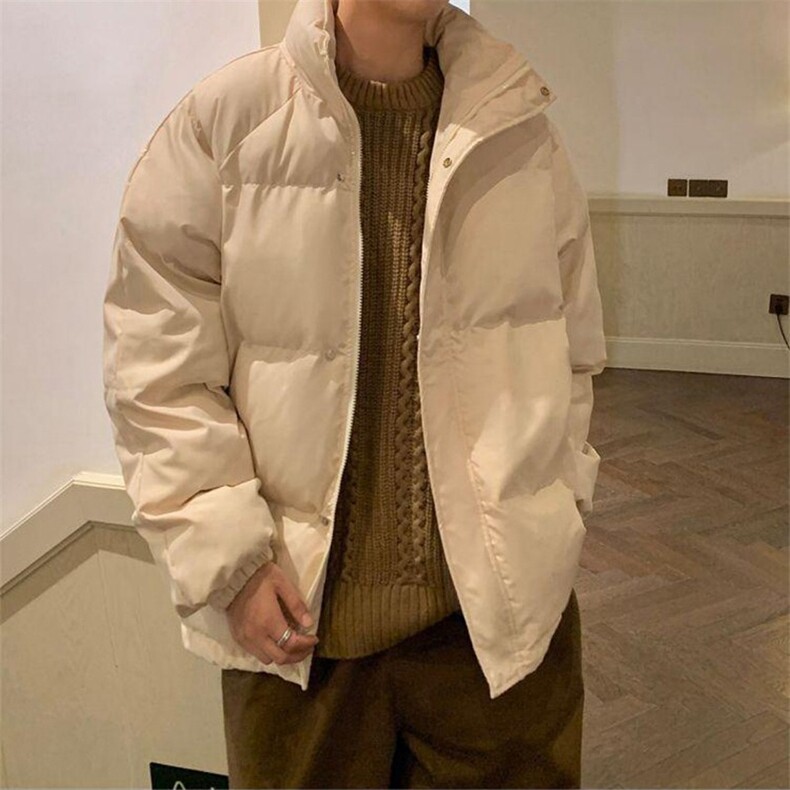 复古美式街头嘻哈加厚棉服男女oversize外套情侣宽松棉衣上衣图片