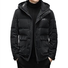 中年连帽羽绒服男冬季中年爸爸2023冬装休闲款外套YLL21070-P305,男装羽绒服,电商B212（原钱塘6029）