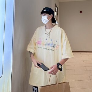 CC341-P43立体发泡印花工艺纯棉短袖情侣T恤控66图片