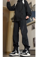 魔术贴束脚冲锋裤男款防风防水登山户外机能运动裤KZ018P50加绒60，男装休闲裤，电商B312