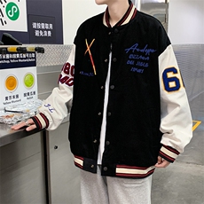 港风工装日系外套宽松潮流ins拼色拼接洋气秋装夹克W1314-P60，男装夹克，星座512-2