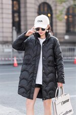 袋口盘扣长款羽绒服，女装羽绒服，依水云阁