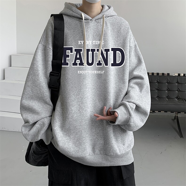 连帽卫衣男大码运动服帽衫外套WY2295-P35加绒款-P40,男装卫衣,电商A040