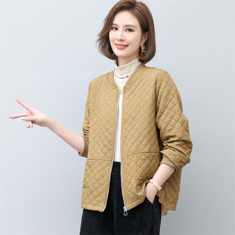 加厚双层夹棉外套上衣女中老年妈妈装宽松显瘦棉衣女,女装棉衣/棉服,璐依舞