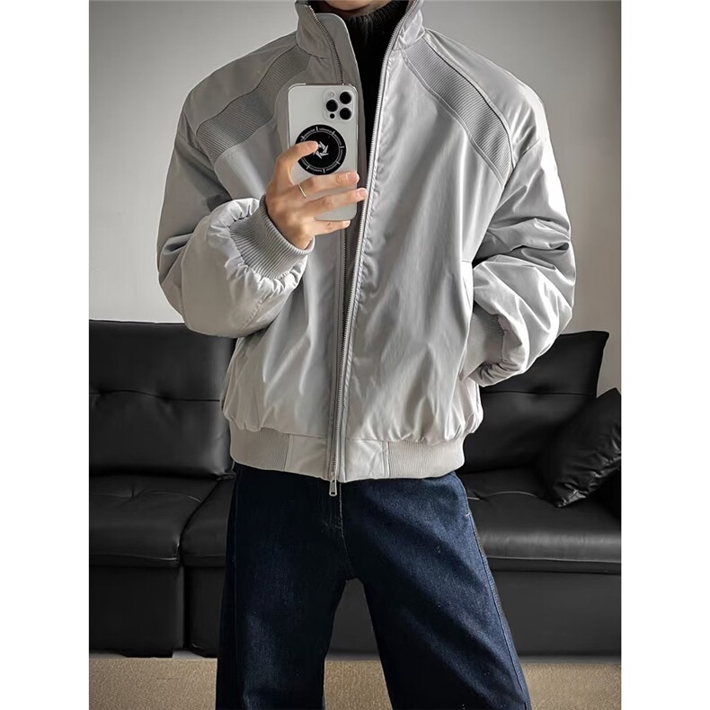 网图美潮解构立领飞行夹克版棉服外套W1887/特P82,男装夹克,电商B350