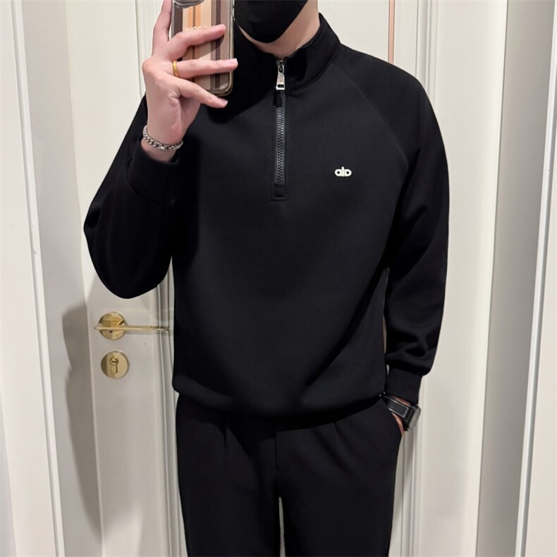B340 WY99548 P68 98 店主风小伙风半拉链立领卫衣图片