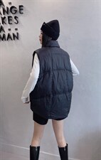 韩版茧型休闲羽绒马甲，女装马甲，那简