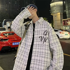 小香风夹克男ins潮牌痞帅外套春秋季休闲百搭上衣潮JK07715-P48，男装夹克，星座308B-2