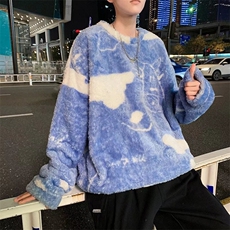 设计感小众卫衣男秋冬韩版宽松bf慵懒风ins卡通上衣外套WY27-P40，男装卫衣，星座1008