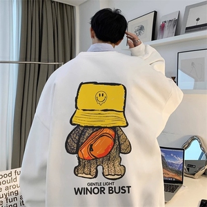 文艺新款时尚百搭潮流慵懒原宿简约气质ins日系流行情侣卫衣绑图片