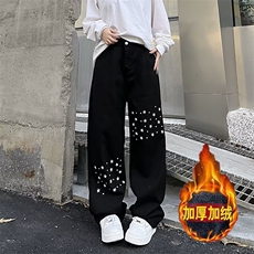 休闲牛仔裤慵懒冬季潮男潮流时尚潮加绒加厚G123加绒P45常规38，男装牛仔裤，星座1116-2