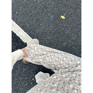 YK86038-P50加绒P55 聚酯纤维 圣诞树毛绒针织裤冬季加绒裤子图片