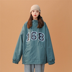 冬装新款中性风校园套头加厚连帽棉衣棉服216-2-BK51-P118控148，男装棉衣，星座716-5（原216-1）