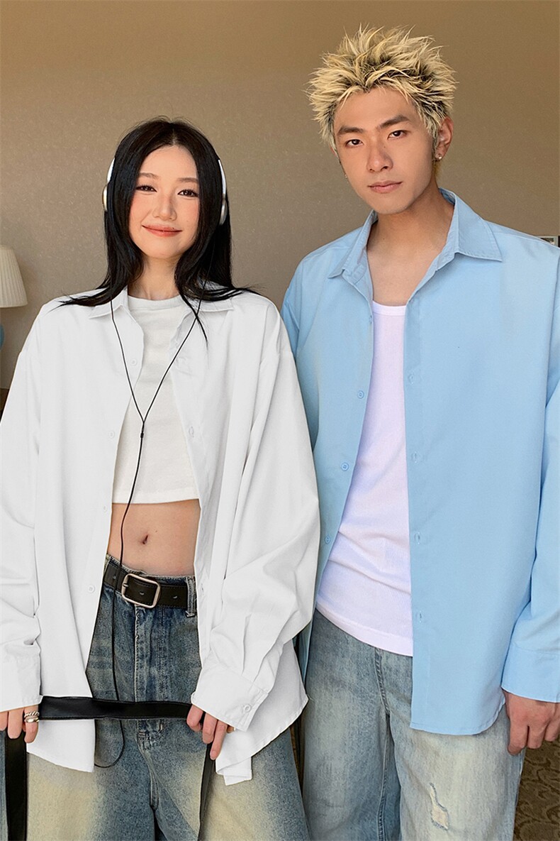 2026秋季纯色垂感衬衫5Q1113-TP18不休闲百搭款宽松衬衣,男装衬衫,电商A102