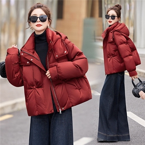 超好看短款羽绒服女2025冬新款时髦洋气白鸭绒外套图片