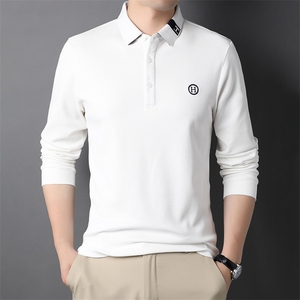 秋冬季长袖T恤男厚Polo衫翻领纯棉打底衫中年爸爸装HPN761-P75图片