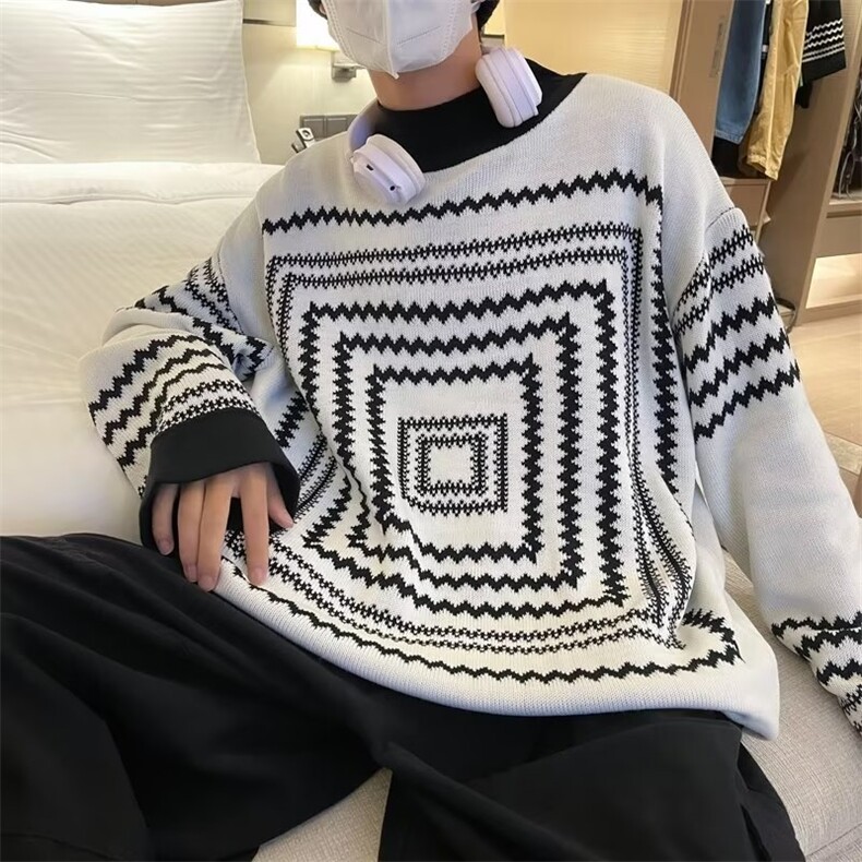 港风纯色高领毛衣男秋冬季宽松保暖情侣针织衫打底线衣M732-P38,男装针织衫/毛衣,星座512-3