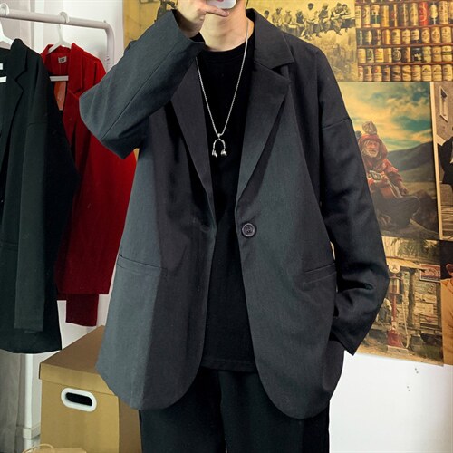 2023秋季新款百搭男士休闲西装学生宽松西服外套上衣XZ01P85，男装西服，电商B220