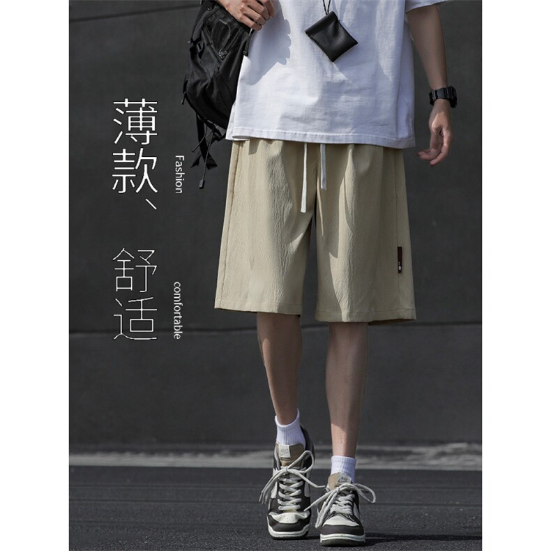 薄款亲肤五分裤抗皱清爽一夏高街舒适凉感冰丝裤 DK530-特批22图片