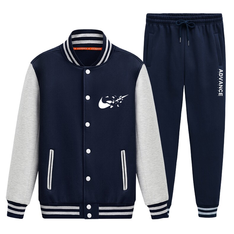 高转化棒球服卫衣套装情侣学生运动装XZ102A-4-8685-P95,男装休闲套装,星座211-2