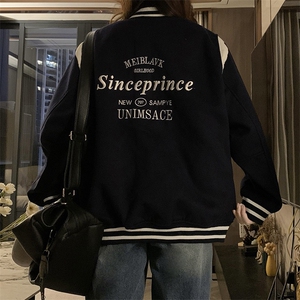 2024年新款港风日系复古字母刺绣立领棒球服夹克外套 JK1262-P80图片