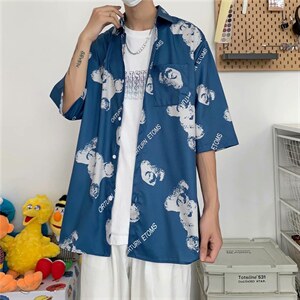 新款印花秋原宿长袖气质潮流ins日系衬衫青春流行日常 W1169-P25图片