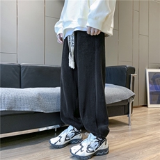 703-K307常规-P45加绒P55秋冬款大码欧棉绒束脚长裤M-5XL，男装卫衣，星座703