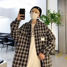 2022港风复古格子外套男高街ins潮牌宽松休闲夹克上衣W5177-P67，男装夹克，星座512-2